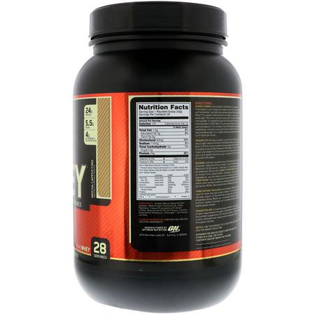 乳清蛋白, 運動營養: Optimum Nutrition, Gold Standard, 100% Whey, Mocha Cappuccino, 2 lbs (909 g)