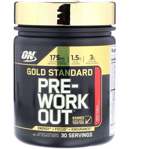 Optimum Nutrition, Gold Standard, Pre-Workout, Fruit Punch, 10.58 oz (300 g) Review