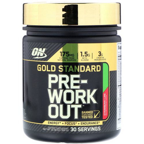 Optimum Nutrition, Gold Standard, Pre-Workout, Strawberry Lime, 10.58 oz (300 g) Review