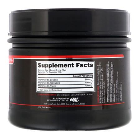 BCAA, 氨基酸: Optimum Nutrition, Instantized BCAA Powder, Unflavored, 10.58 oz (300 g)