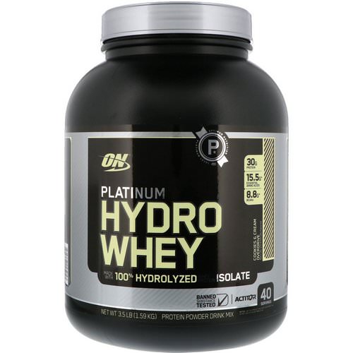 Optimum Nutrition, Platinum Hydro Whey, Cookies & Cream Overdrive, 3.5 lbs (1.59 kg) Review