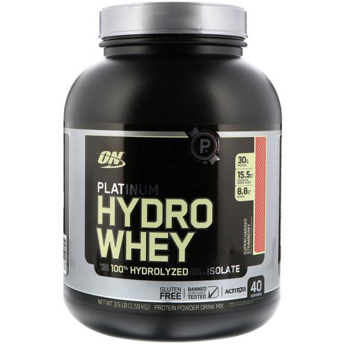 Optimum Nutrition, Platinum Hydro Whey, Supercharged Strawberry, 3.5 lbs (1,59 kg) Review