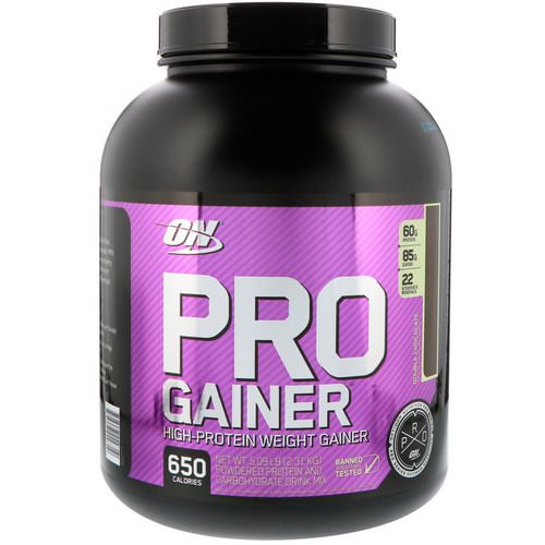 Optimum Nutrition, Pro Gainer, High-Protein Weight Gainer, Double Chocolate, 5.09 lbs (2.31 kg) Review