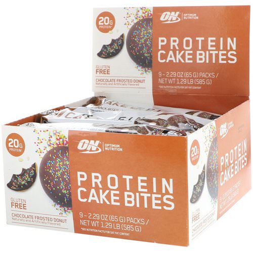 Optimum Nutrition, Protein Cake Bites, Chocolate Frosted Donut, 9 Bars, 2.29 oz (65 g) Each Review