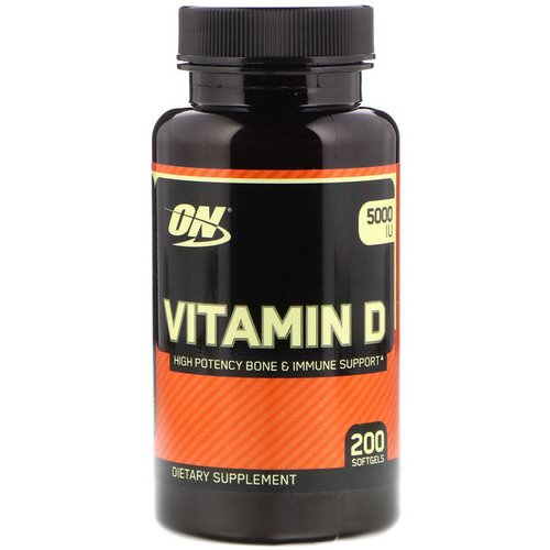 Optimum Nutrition, Vitamin D, 5000 IU, 200 Softgels Review