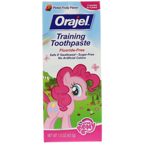 Orajel, My Little Pony Training Toothpaste, Flouride Free, Pinkie Fruity Flavor, 1.5 oz (42.5 g) Review