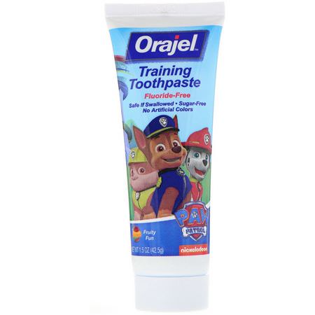 Orajel Baby Toothpaste Gel Fluoride Free - 無氟化物, 牙膏, 沐浴劑, 凝膠