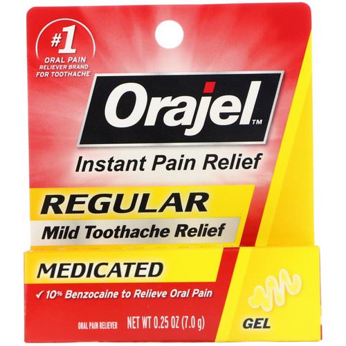 Orajel, Regular Mild Toothache Relief, Medicated, 0.25 oz (7.0 g) Review