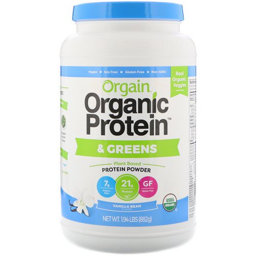 Orgain, Organic Protein & Greens Protein Powder, Plant Based, Vanilla Bean, 1.94 lbs (882 g) Review