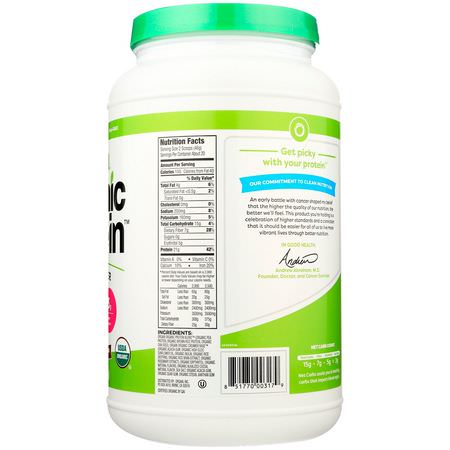 植物性, 植物性蛋白: Orgain, Organic Protein Powder, Plant Based, Creamy Chocolate Fudge, 2.03 lbs (920 g)