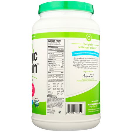 植物性, 植物性蛋白: Orgain, Organic Protein Powder, Plant Based, Vanilla Bean, 2.03 lbs (920 g)