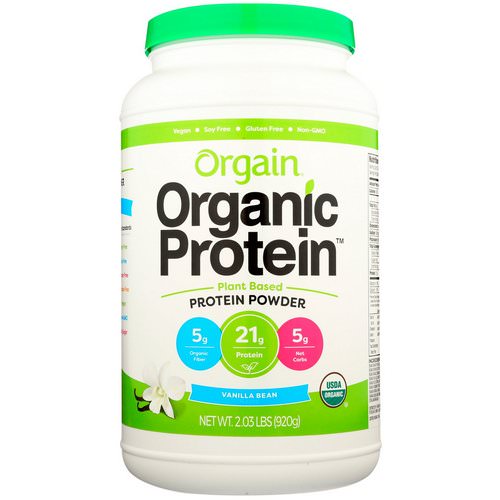 Orgain, Organic Protein Powder, Plant Based, Vanilla Bean, 2.03 lbs (920 g) Review