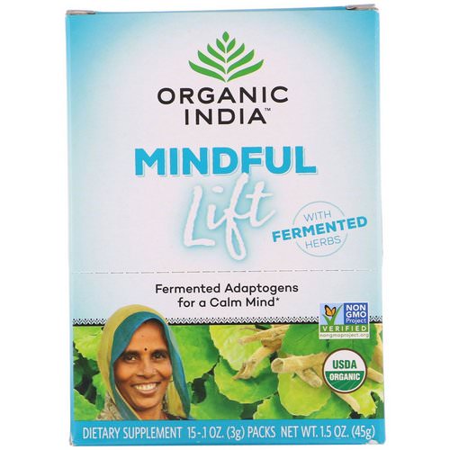 Organic India, Mindful Lift, Fermented Adaptogens, 15 Packs, 0.1 oz (3 g) Each Review