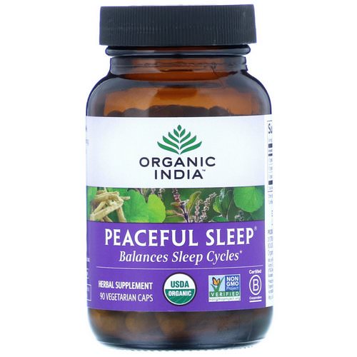 Organic India, Peaceful Sleep, 90 Vegetarian Caps Review