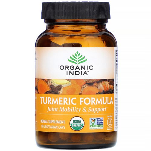 Organic India, Turmeric Formula, Joint Mobility & Support, 90 Vegetarian Caps Review