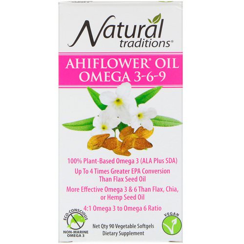 Organic Traditions, Ahiflower Oil Omega 3-6-9, 90 Vegetable Softgels Review