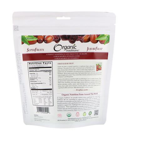 超級食物: Organic Traditions, Dried Jujube Fruit, 6 oz (170 g)
