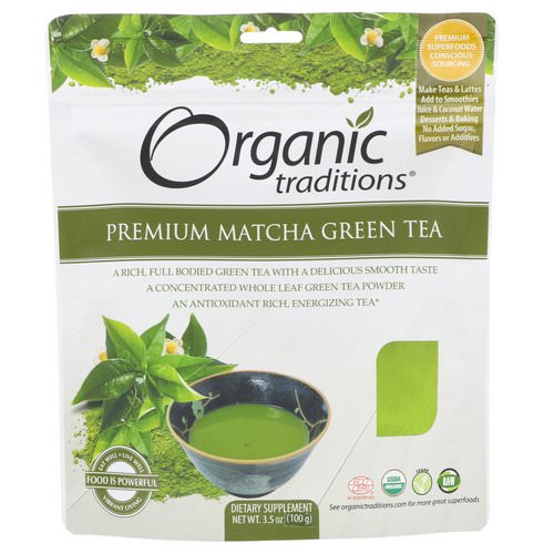 Organic Traditions, Premium Matcha Green Tea, 3.5 oz (100 g) Review