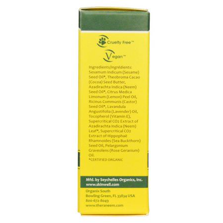 護縫護理, 指甲護理: Organix South, TheraNeem Naturals, Neem Nail Therape, Nail & Cuticle Oil, 0.5 fl oz (15 ml)