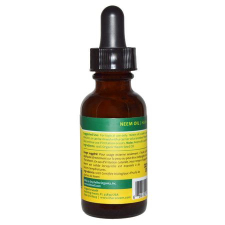 頭皮護理, 頭髮護理: Organix South, TheraNeem Naturals, Neem Oil, 1 fl oz (30 ml)