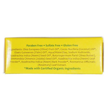 去角質皂, 香皂: Organix South, TheraNeem Naturals, Neem Therape Cleansing Bar, Neem Leaf, Oil & Bark, 4 oz (113 g)