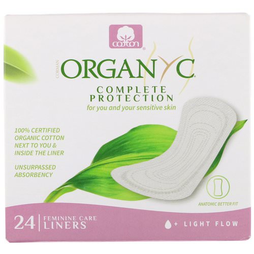 Organyc, Organic Cotton Folded Panty Liners, Light Flow, 24 Panty Liners Review