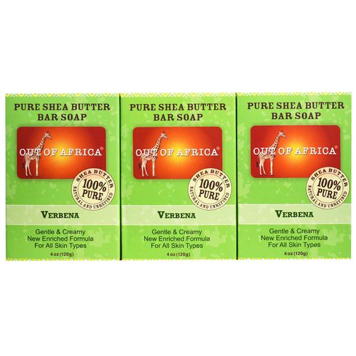Out of Africa, Pure Shea Butter Bar Soap, Verbena, 3 Pack, 4 oz (120 g) Each Review