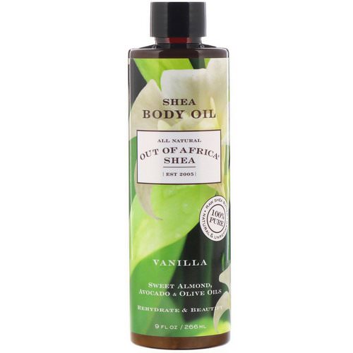Out of Africa, Shea Body Oil, Vanilla, 9 fl oz (266 ml) Review