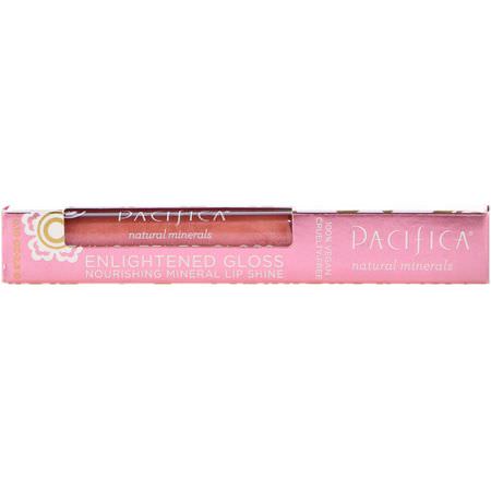 唇彩, 嘴唇: Pacifica, Enlightened Gloss, Nourishing Mineral Lip Shine, Beach Kiss, 0.10 oz (2.8 g)