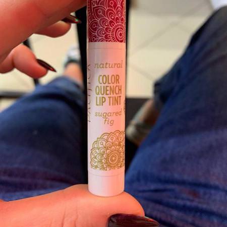 有色, 潤唇膏: Pacifica, Natural Color Quench Lip Tint, Sugared Fig, 0.15 oz (4.25 g)