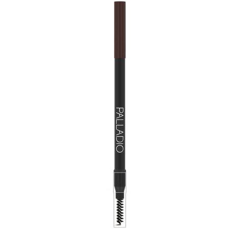 凝膠, 眉筆: Palladio, Brow Pencil, Dark Brown, 0.035 oz (1 g)