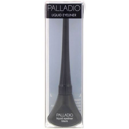 眼線筆, 眼睛: Palladio, Liquid Eyeliner, Black, 0.13 fl oz (3.8 ml)