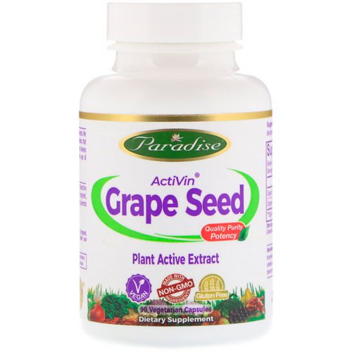 Paradise Herbs, ActiVin, Grape Seed Extract, 90 Vegetarian capsules Review