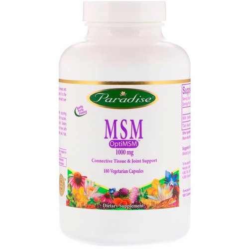 Paradise Herbs, MSM, 1,000 mg, 180 Vegetarian Capsules Review