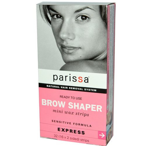 Parissa, Natural Hair Removal System, Brow Shaper, Mini Wax Strips, 32 (16 x 2 sided) Strips Review