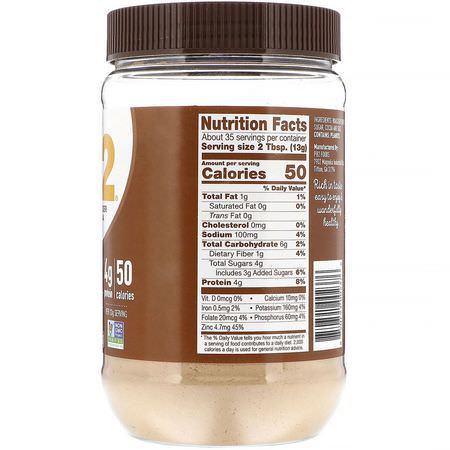 花生醬, 蜜餞: PB2 Foods, PB2, Peanut Powder With Cocoa, 16 oz (453.6 g)