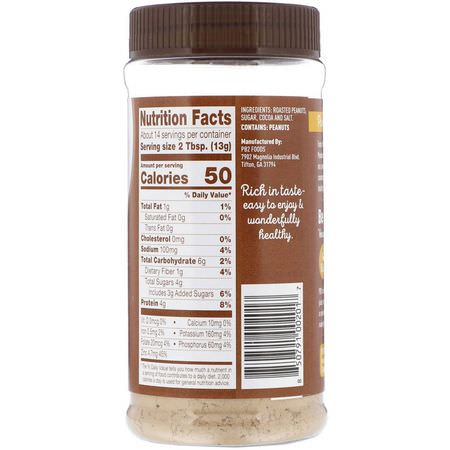花生醬, 蜜餞: PB2 Foods, PB2, Powdered Peanut Butter with Cocoa, 6.5 oz (184 g)