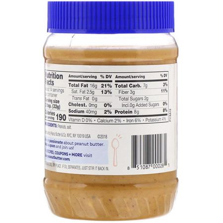 蜜餞, 塗抹醬: Peanut Butter & Co, Old Fashioned Crunchy, 100% Natural Crunchy Peanut Butter, 16 oz (454 g)