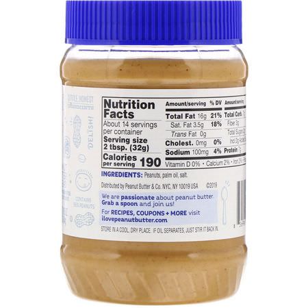 蜜餞, 塗抹醬: Peanut Butter & Co, Simply Crunchy, Peanut Butter Spread, No Added Sugar, 16 oz (454 g)
