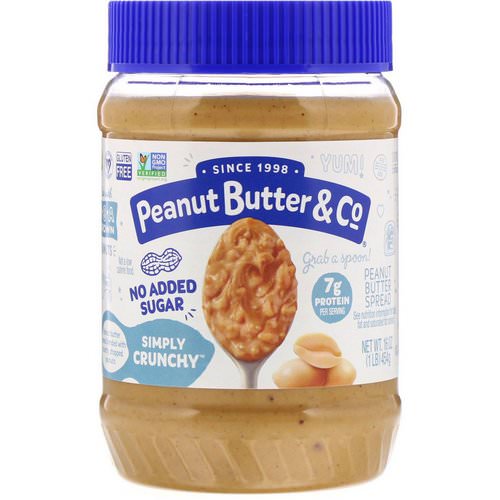 Peanut Butter & Co, Simply Crunchy, Peanut Butter Spread, No Added Sugar, 16 oz (454 g) Review