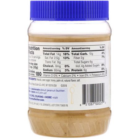 蜜餞, 塗抹醬: Peanut Butter & Co, The Bee's Knees, Peanut Butter Spread, 16 oz (454 g)