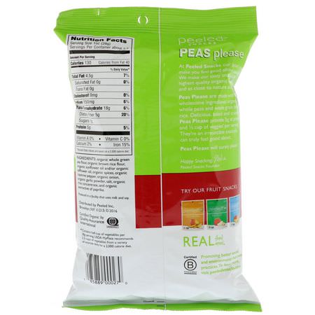 蔬菜小吃, 水果: Peeled Snacks, Peas Please, Organic, Southwest Spice, 3.3 oz (94 g)