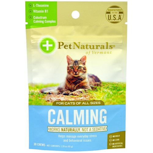 Pet Naturals of Vermont, Calming, For Cats, 30 Chews, 1.59 oz (45 g) Review