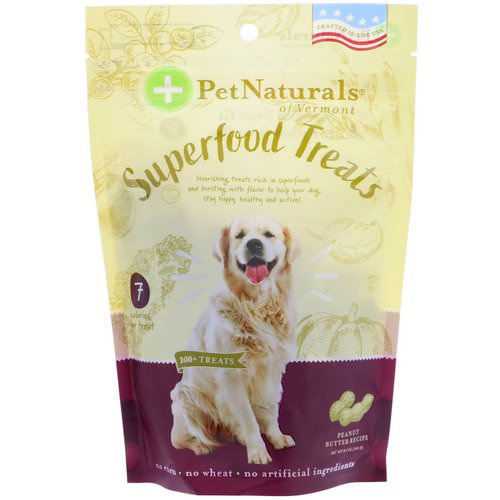 Pet Naturals of Vermont, Superfood Treats for Dogs, Peanut Butter Recipe, 100+ Treats, 8.5 oz (240 g) Review