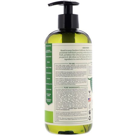 沐浴露, 沐浴露: Petal Fresh, Pure, Moisturizing Bath & Shower Gel, Grape Seed & Olive Oil, 16 fl oz (475 ml)
