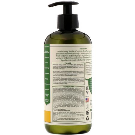 沐浴露, 沐浴露: Petal Fresh, Pure, Refreshing Bath & Shower Gel, Aloe & Citrus, 16 fl oz (475 ml)