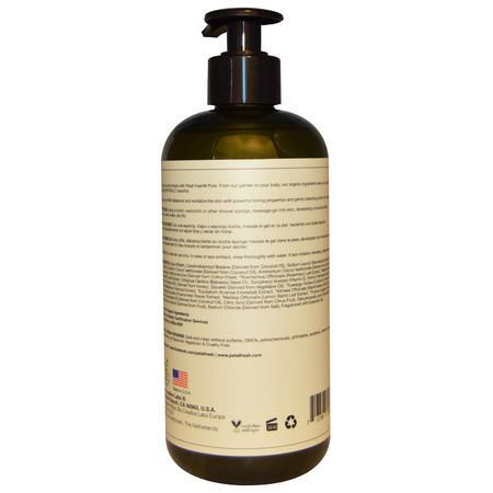 沐浴露, 沐浴露: Petal Fresh, Pure, Revitalizing Bath & Shower Gel, Rosemary & Mint, 16 fl oz (475 ml)