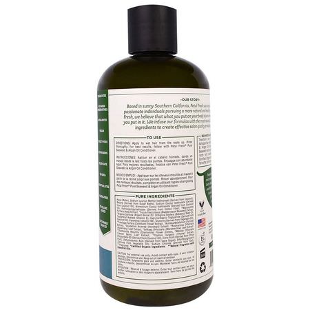 洗髮, 護髮: Petal Fresh, Pure, Strengthening Shampoo, Seaweed & Argan Oil, 16 fl oz (475 ml)