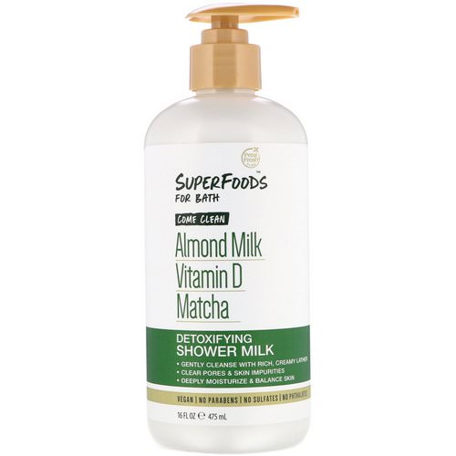Petal Fresh, Pure, SuperFoods for Bath, Come Clean Detoxifying Shower Milk, Almond Milk, Vitamin D & Matcha, 16 fl oz (475 ml) Review