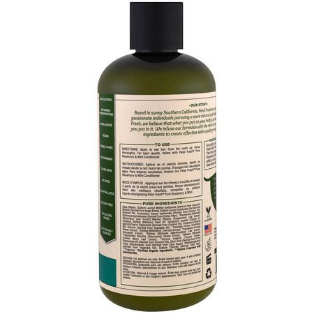 洗髮水, 護髮: Petal Fresh, Pure, Volumizing Shampoo, Rosemary & Mint, 16 fl oz (475 ml)